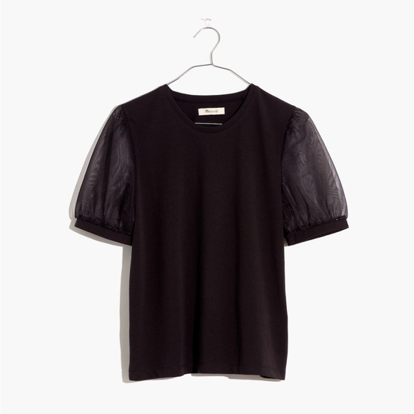 Madewell Tops - Madewell Sheer-Sleeve Shirt